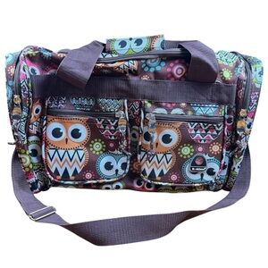 Rockland Brown Owl Print 19" Travel Duffel Bag